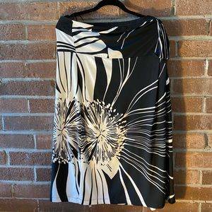 EUC Limited strapless dress Size XL.  Black and cream.  Cocktail length